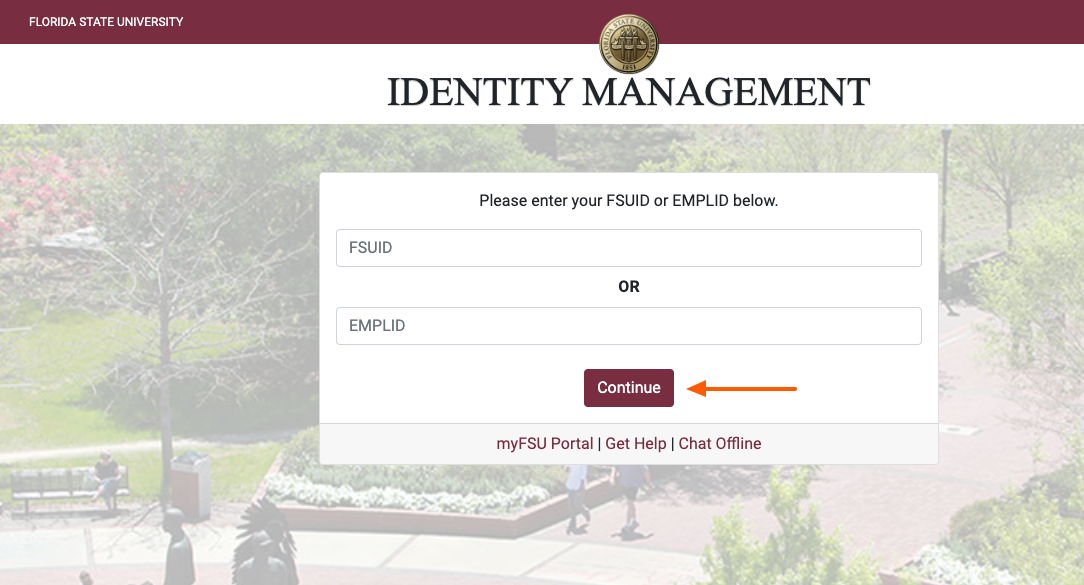 myfsu forogot password page