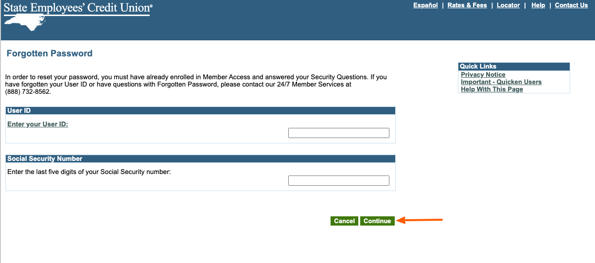 ncsecu forgot password