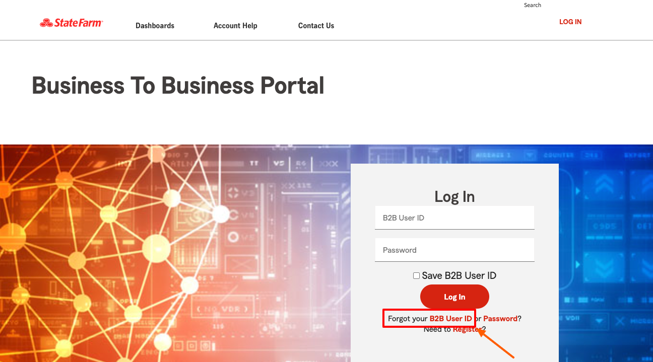 state farm b2b forgot userid
