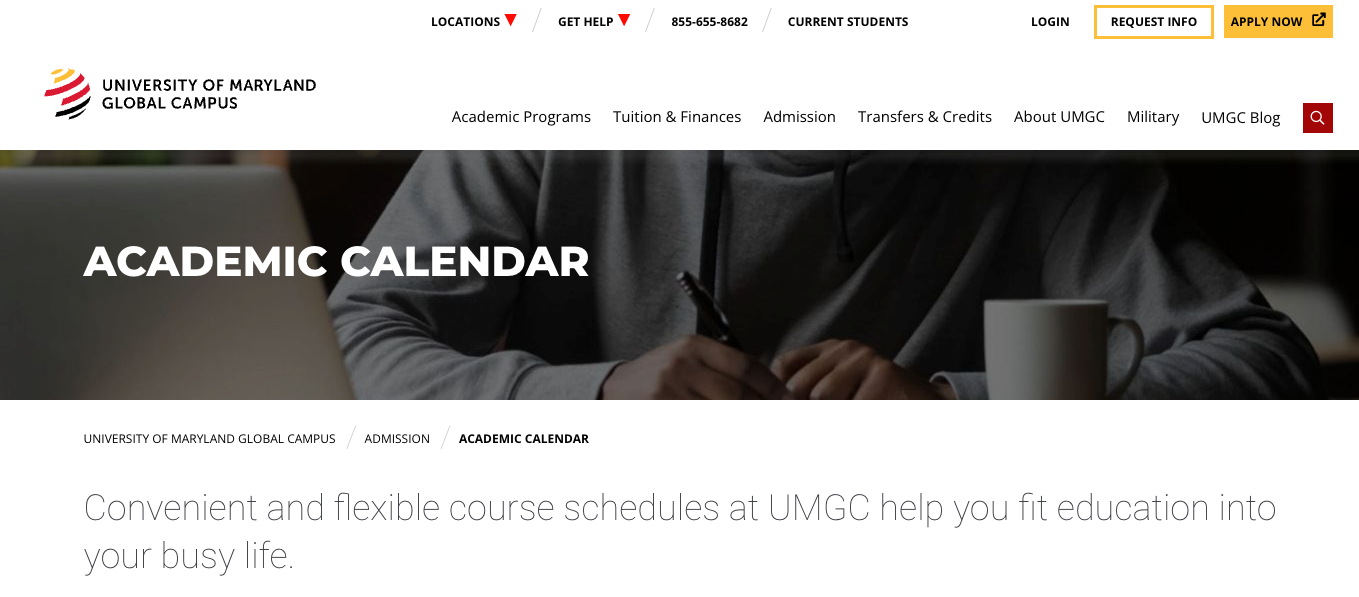 umgc academic calendar