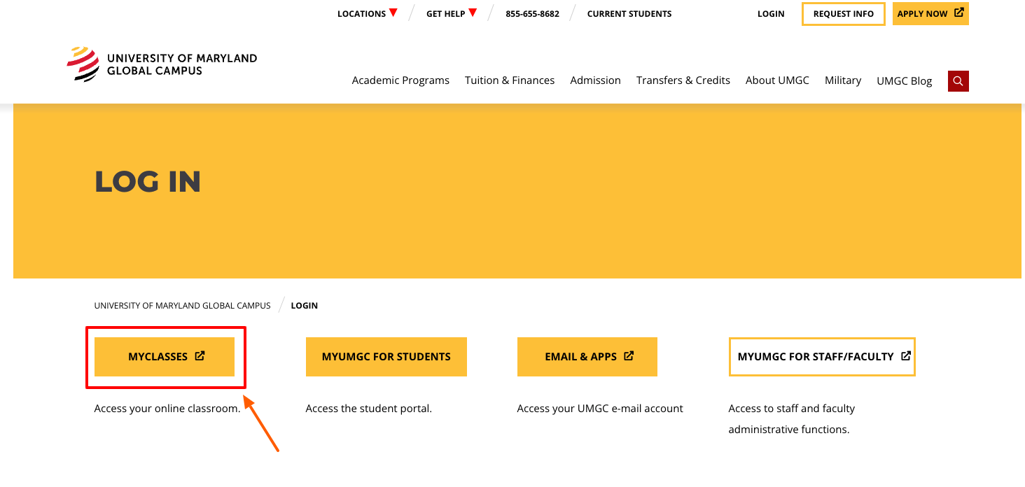 umgc login page