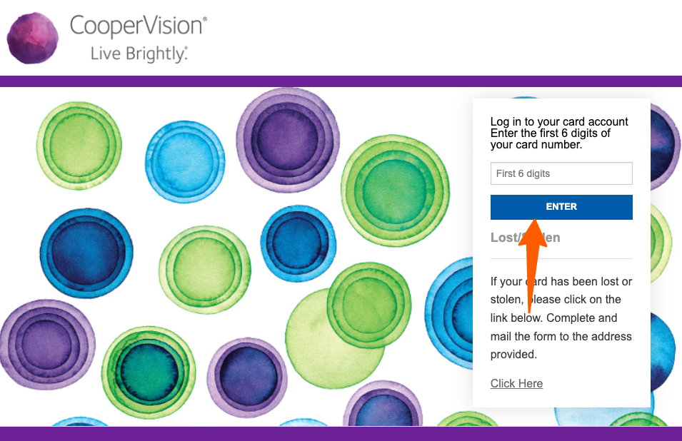 Cooper Vision Prepaid Card login