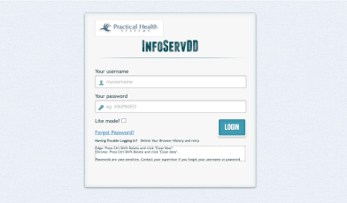InfoServDD Login tips