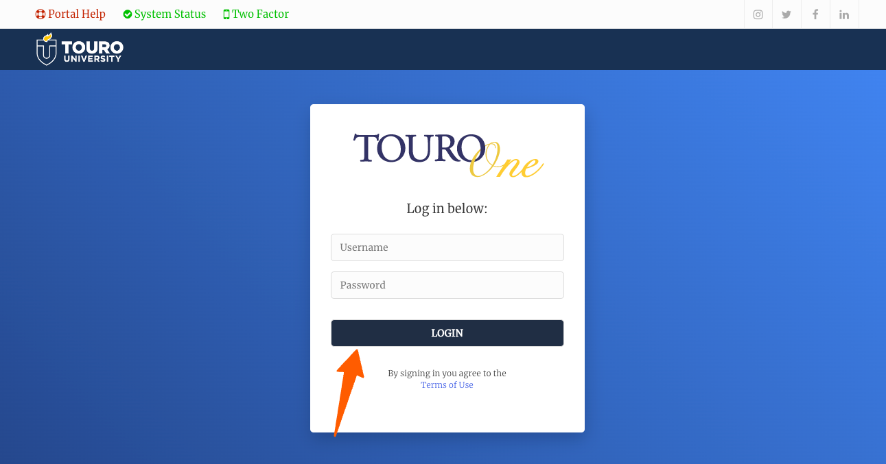 Touroone Portal Login