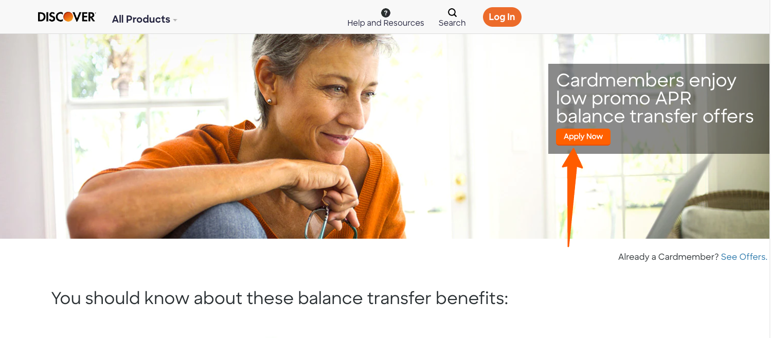 apply for discover balance transfer
