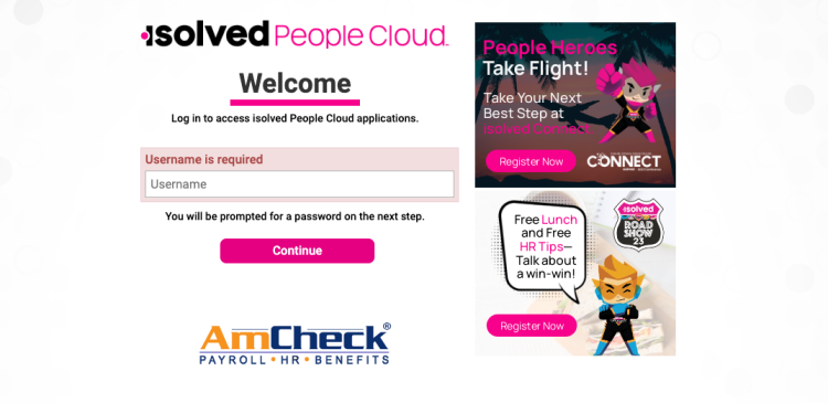 isolved amcheck login tips